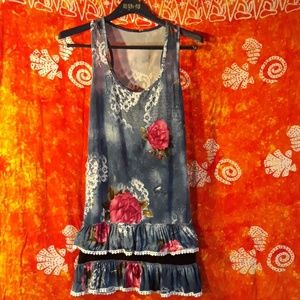 Rose Blue Flaunty Dress
